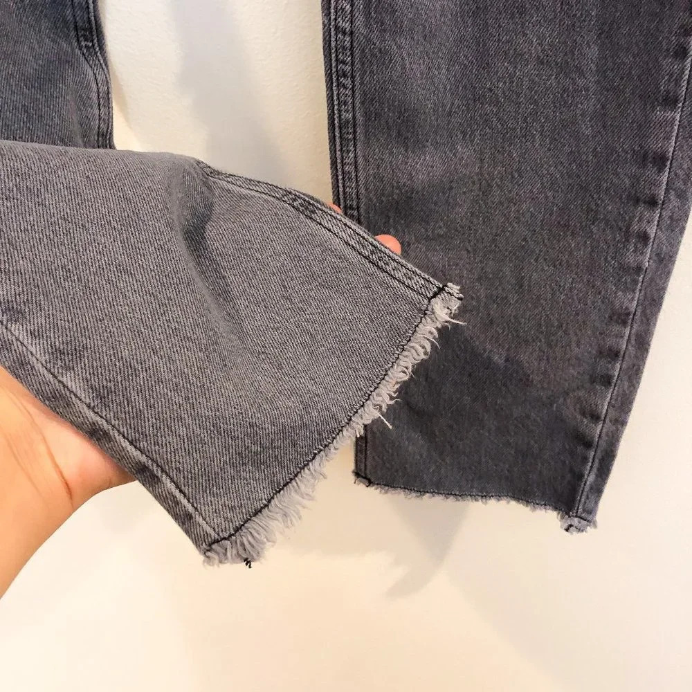 NEW The Ragged Priest 100% Cotton 3 Panel Ombre Mom Fray Denim Jeans - Picture 2 of 9